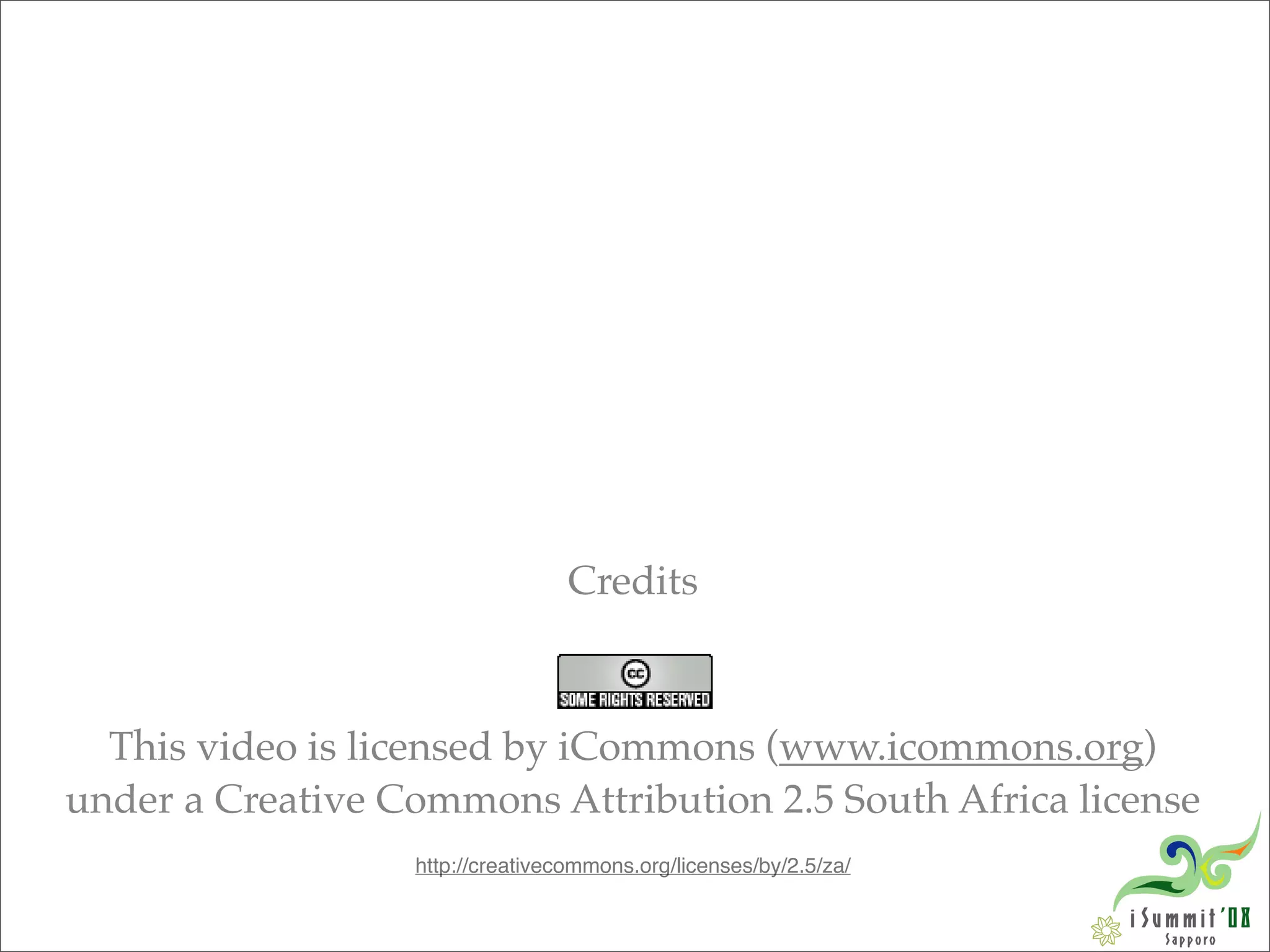 Introducing iCommons Summit 08: Version 2.0