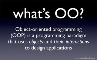 Javascript foundations: Introducing OO