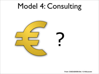 From: CASCADOSS Del. 1.5 KULeuven
Model 4: Consulting
?
 