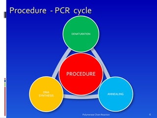 Procedure  - PCR  cycle Polymerase Chain Reaction 