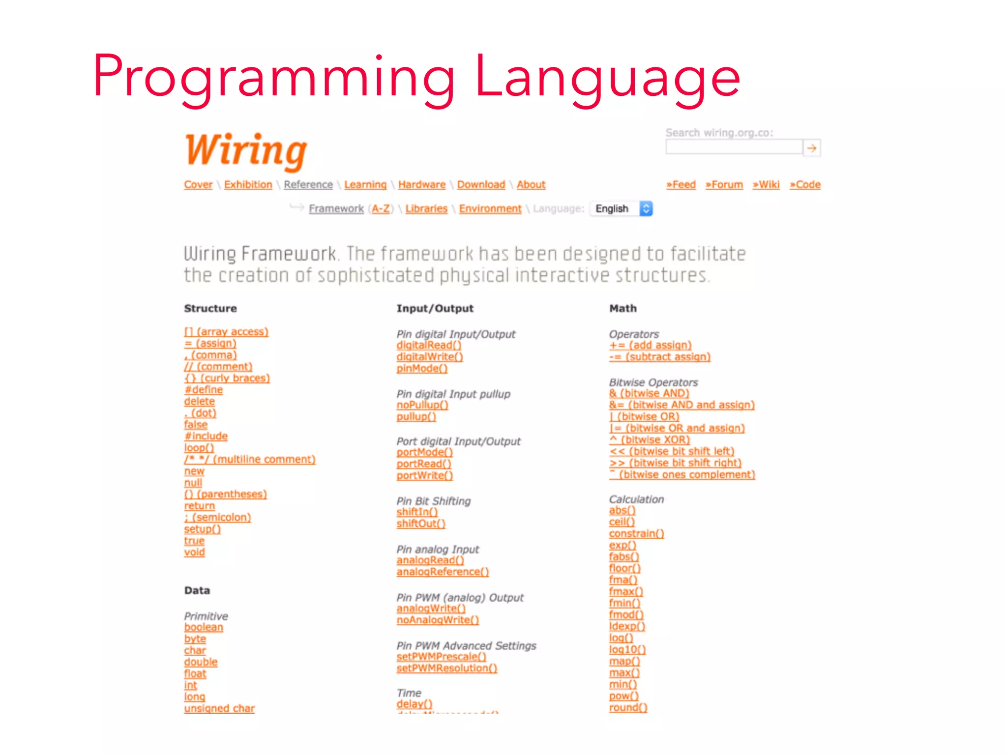 Programming Language
 