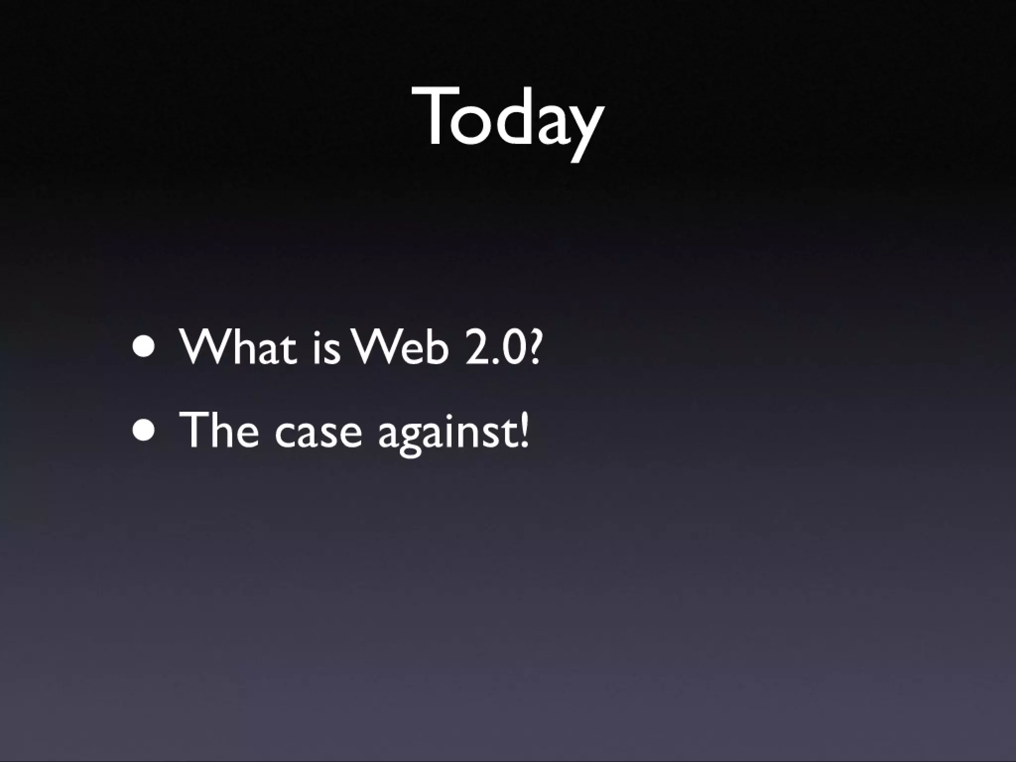 Introducing Web 2.0 concepts