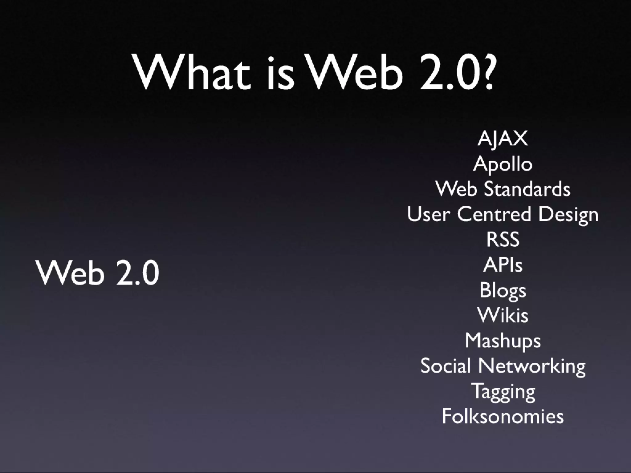Introducing Web 2.0 concepts