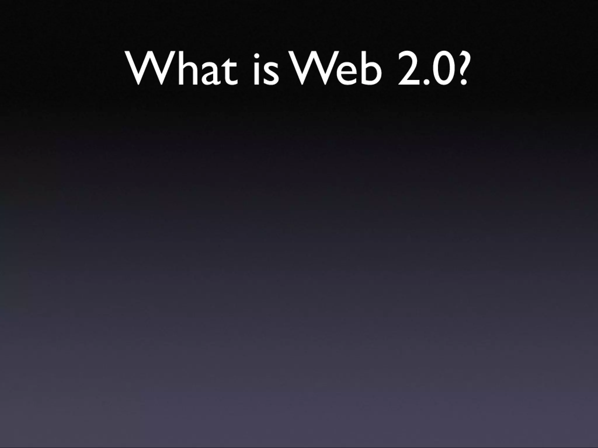 Introducing Web 2.0 concepts