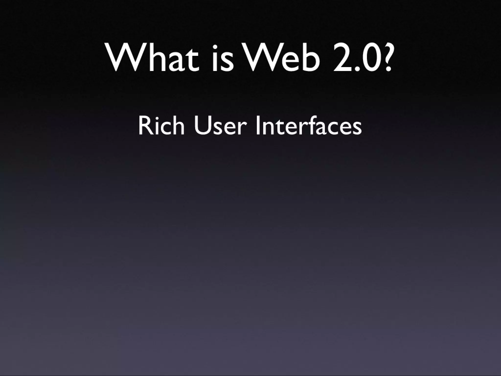 Introducing Web 2.0 concepts