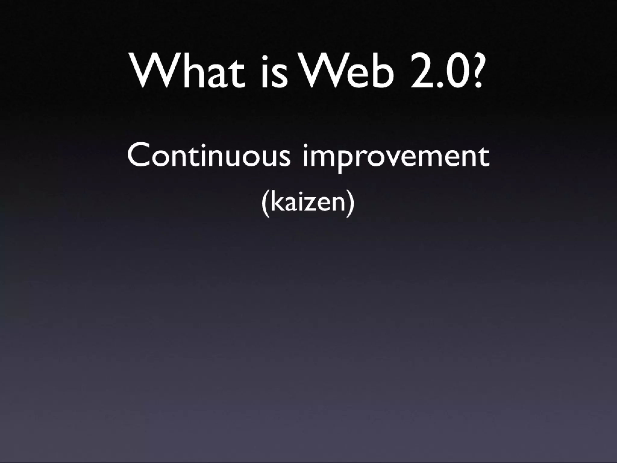 Introducing Web 2.0 concepts