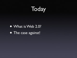 Introducing Web 2.0 concepts