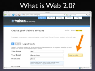 Introducing Web 2.0 concepts
