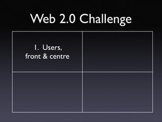 Introducing Web 2.0 concepts