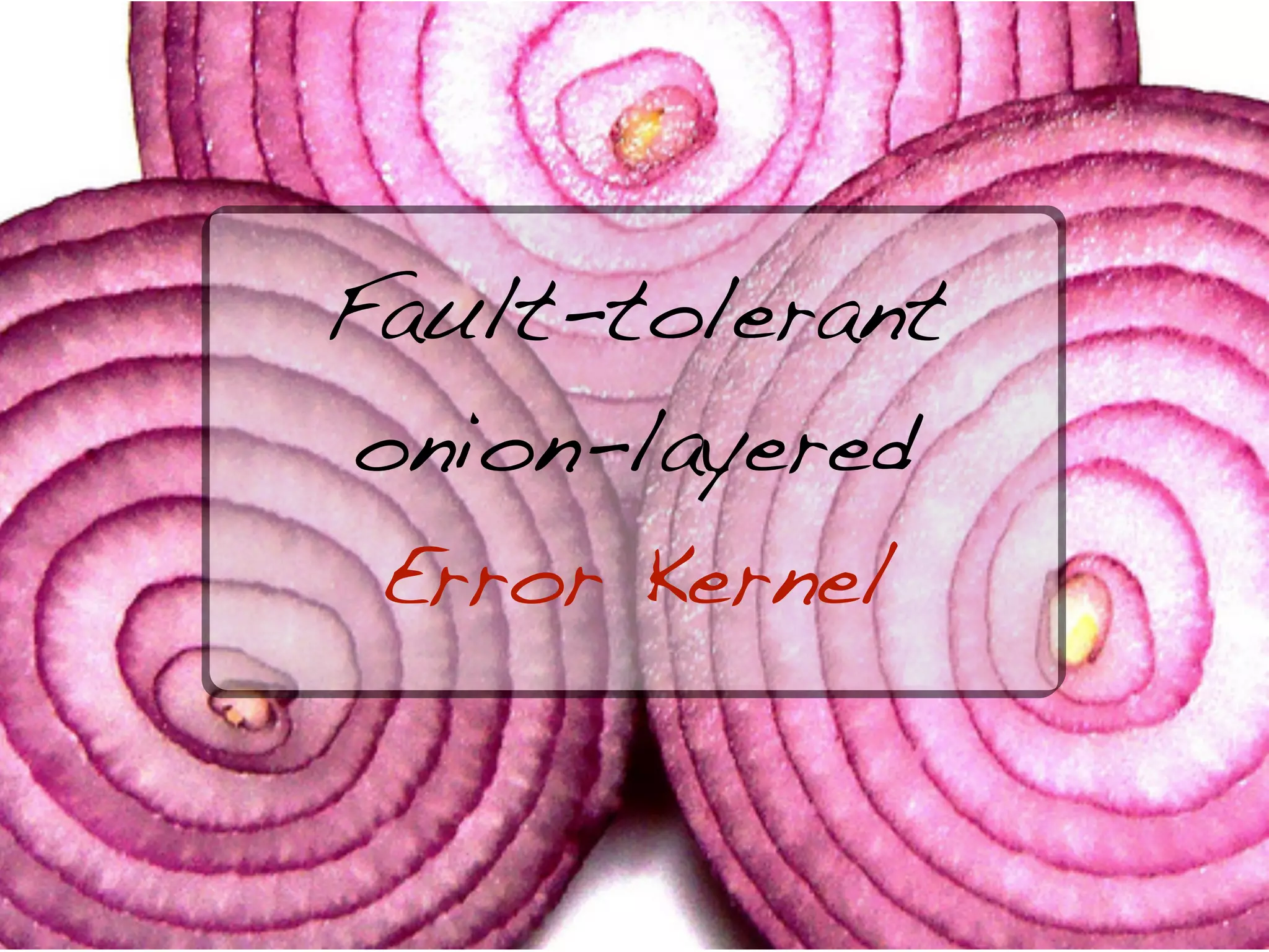 Fault-tolerant
 onion-layered
 Error Kernel
 