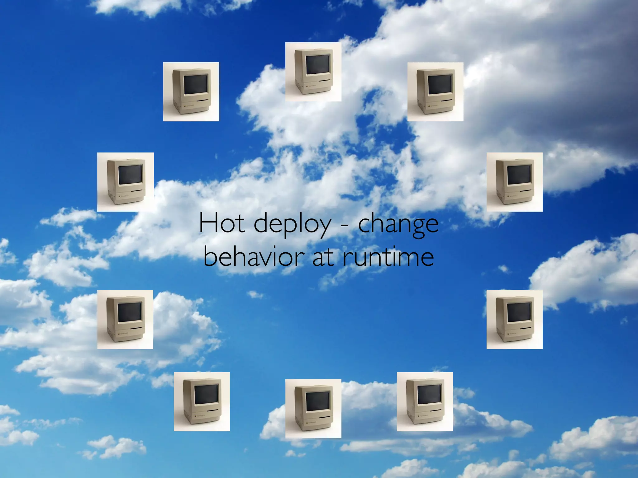 Hot deploy - change
behavior at runtime
 