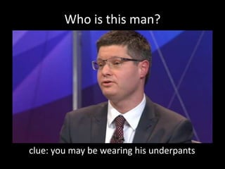Who is this man?

clue: you may be wearing his underpants

 