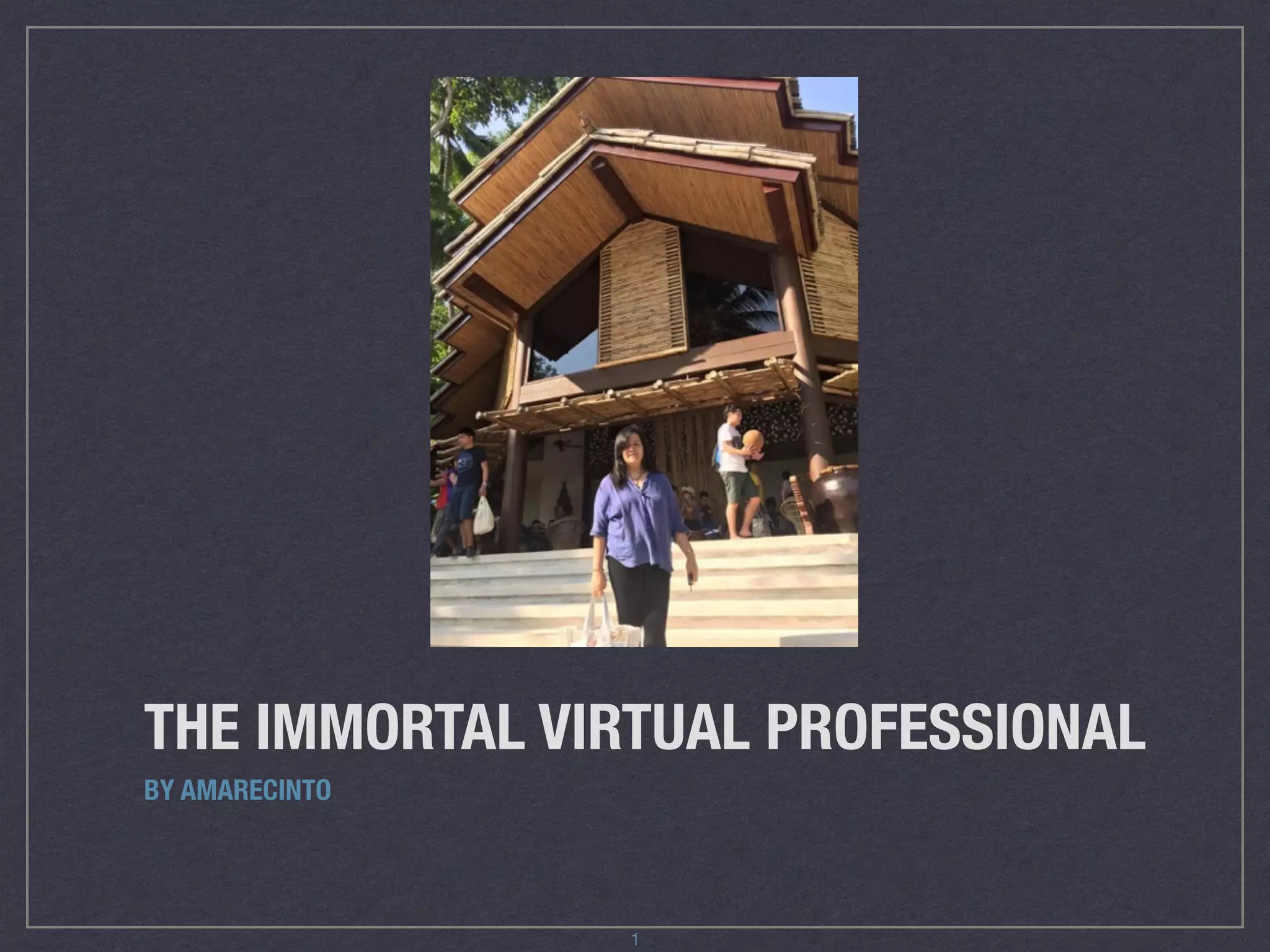 THE IMMORTAL VIRTUAL PROFESSIONAL
BY AMARECINTO
1