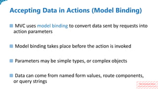 No Content Here
(Reserved for Watermark)
Accepting Data in Actions (Model Binding)
MVC uses model binding to convert data ...