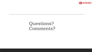 Questions?
Comments?
 