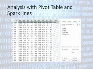 Analysis with Pivot Table and 
Spark lines 
 