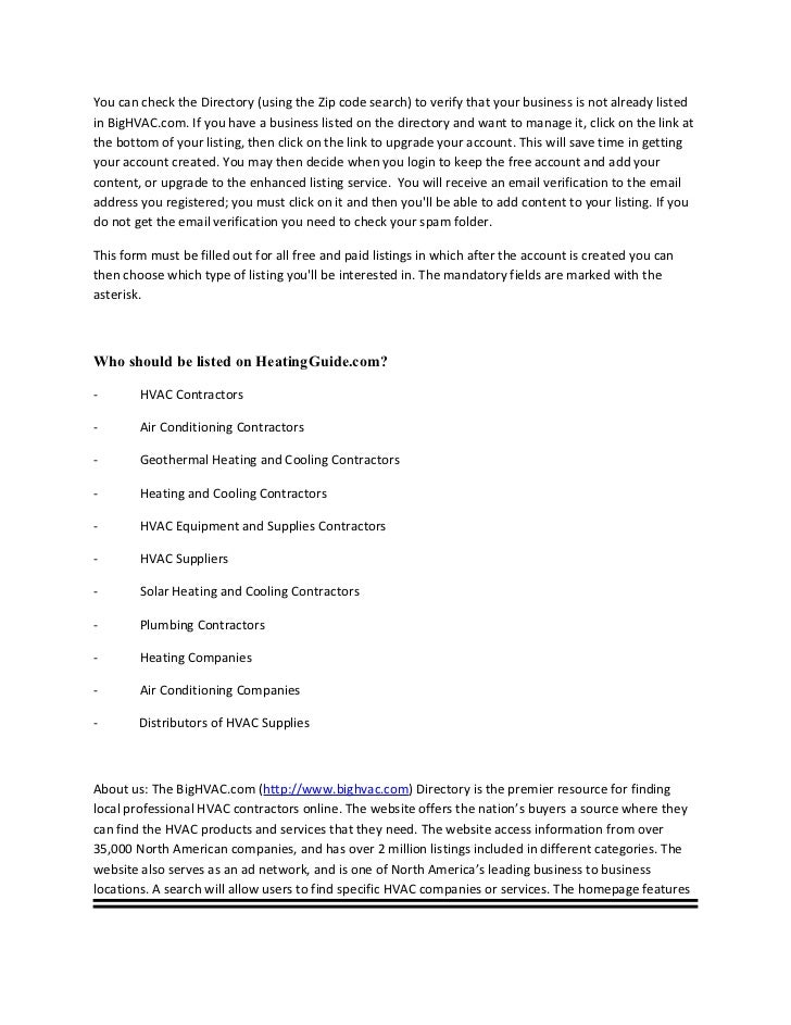 Introducing The HVAC Directory