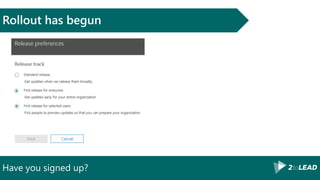 Have you signed up?
Rollout has begun
 