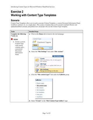 Introducing Content Types Microsoft Windows Share Point Services