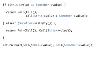 function rounds(ImmList $players, $rounds = []) 
{
$rounds[] = round($players);
return count($rounds) < $players->length - 1 ?
rounds(shift($players), $rounds) : 
ImmList(...$rounds);
}
#4Avoidmutablestate
 