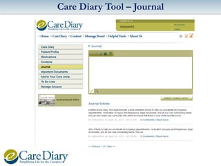 Care Diary Tool – Journal

 