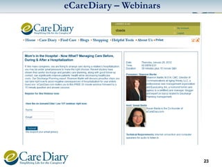 eCareDiary – Webinars

23

 