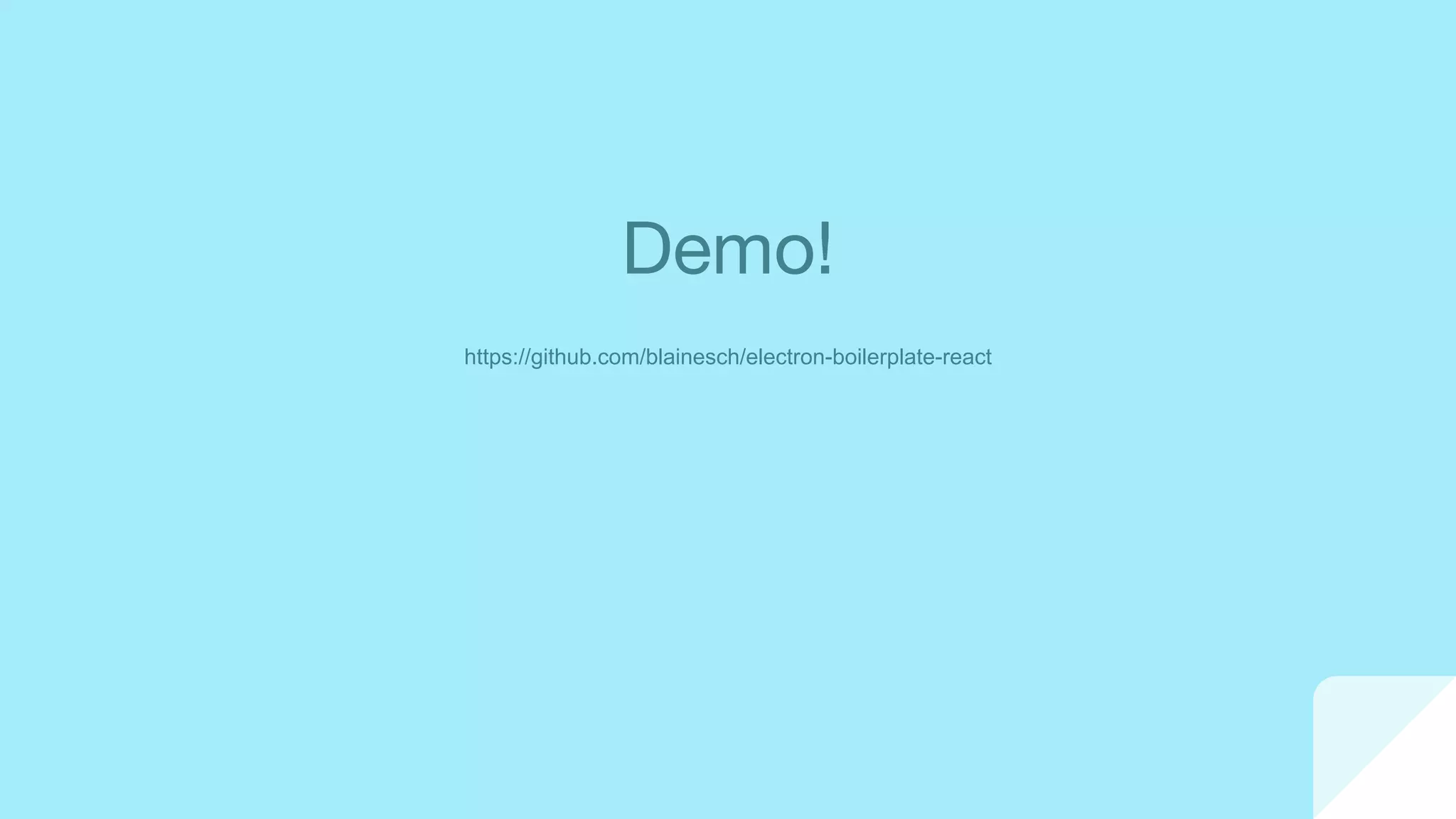 Demo!
https://github.com/blainesch/electron-boilerplate-react
 