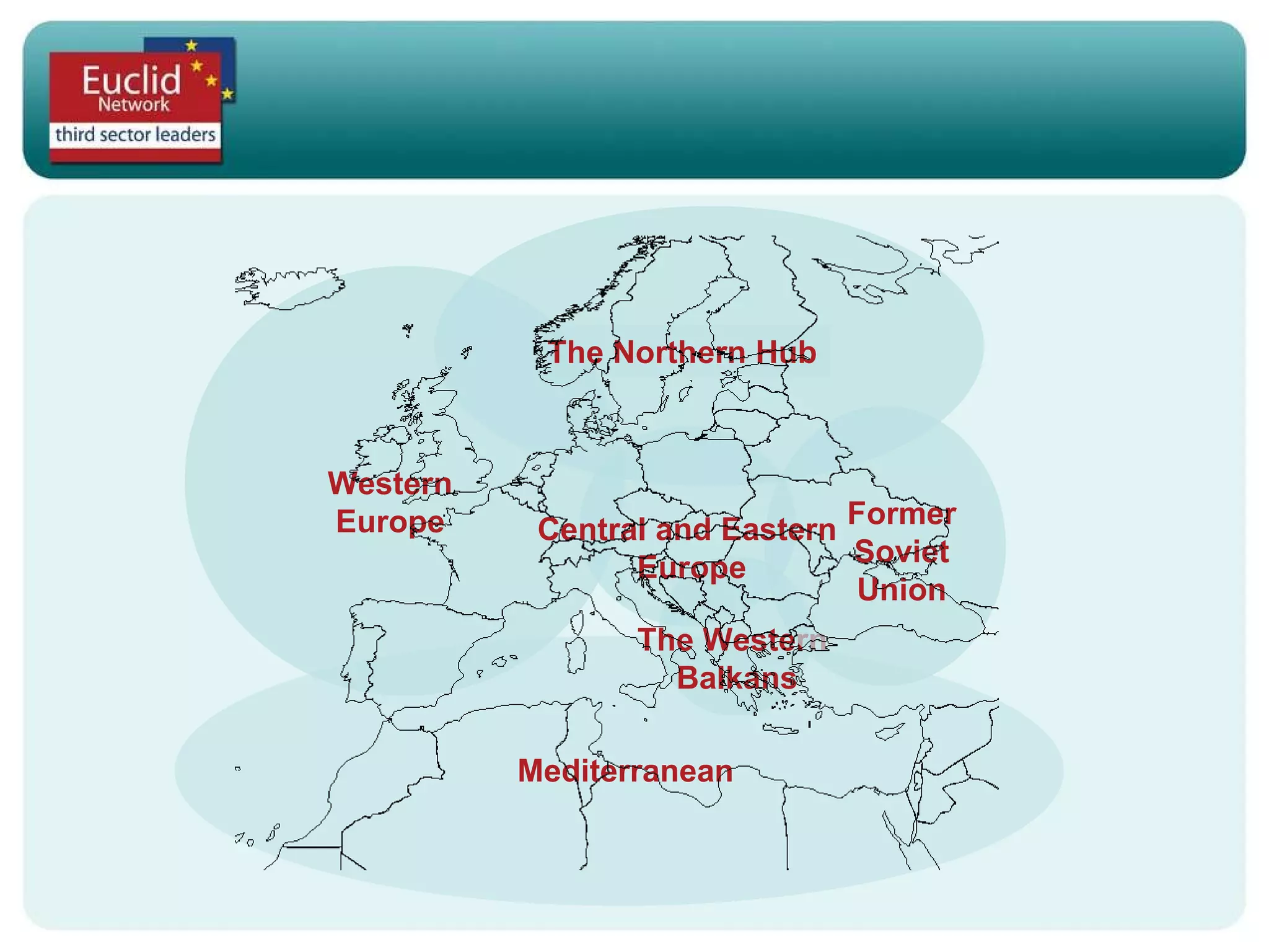 Mediterranean The Western  Balkans Former Soviet Union Western Europe Central and Eastern  Europe The Northern Hub 