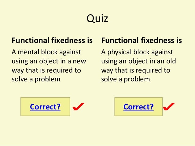 Introducing functional fixedness