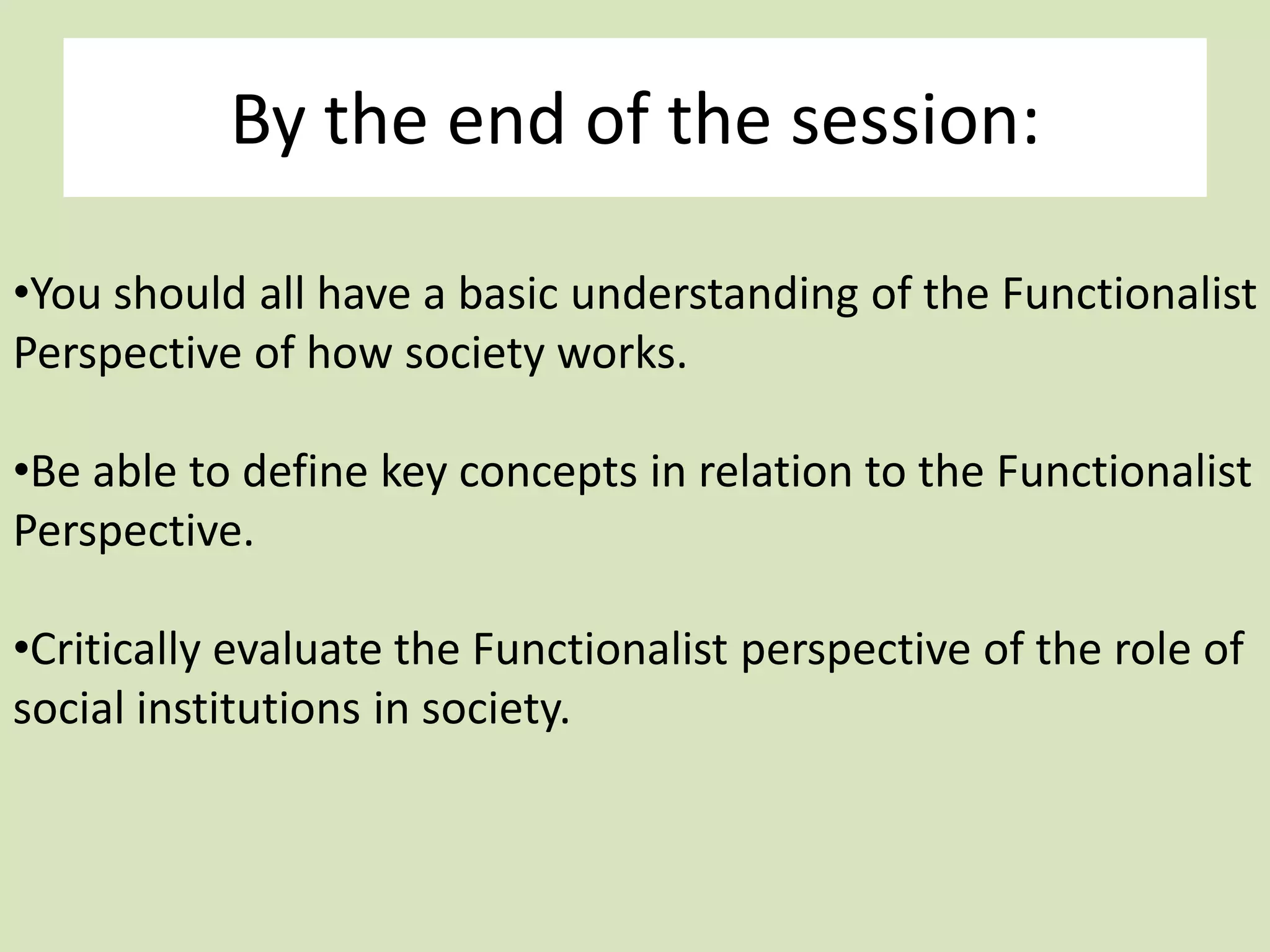 Introduction to FUNCTIONALISM | PPTX