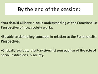 Introduction to FUNCTIONALISM | PPTX
