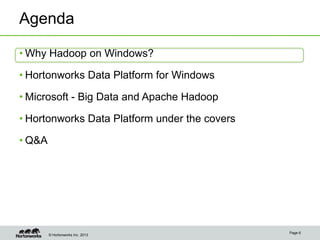 Introduction to Hortonworks Data Platform for Windows | PPTX