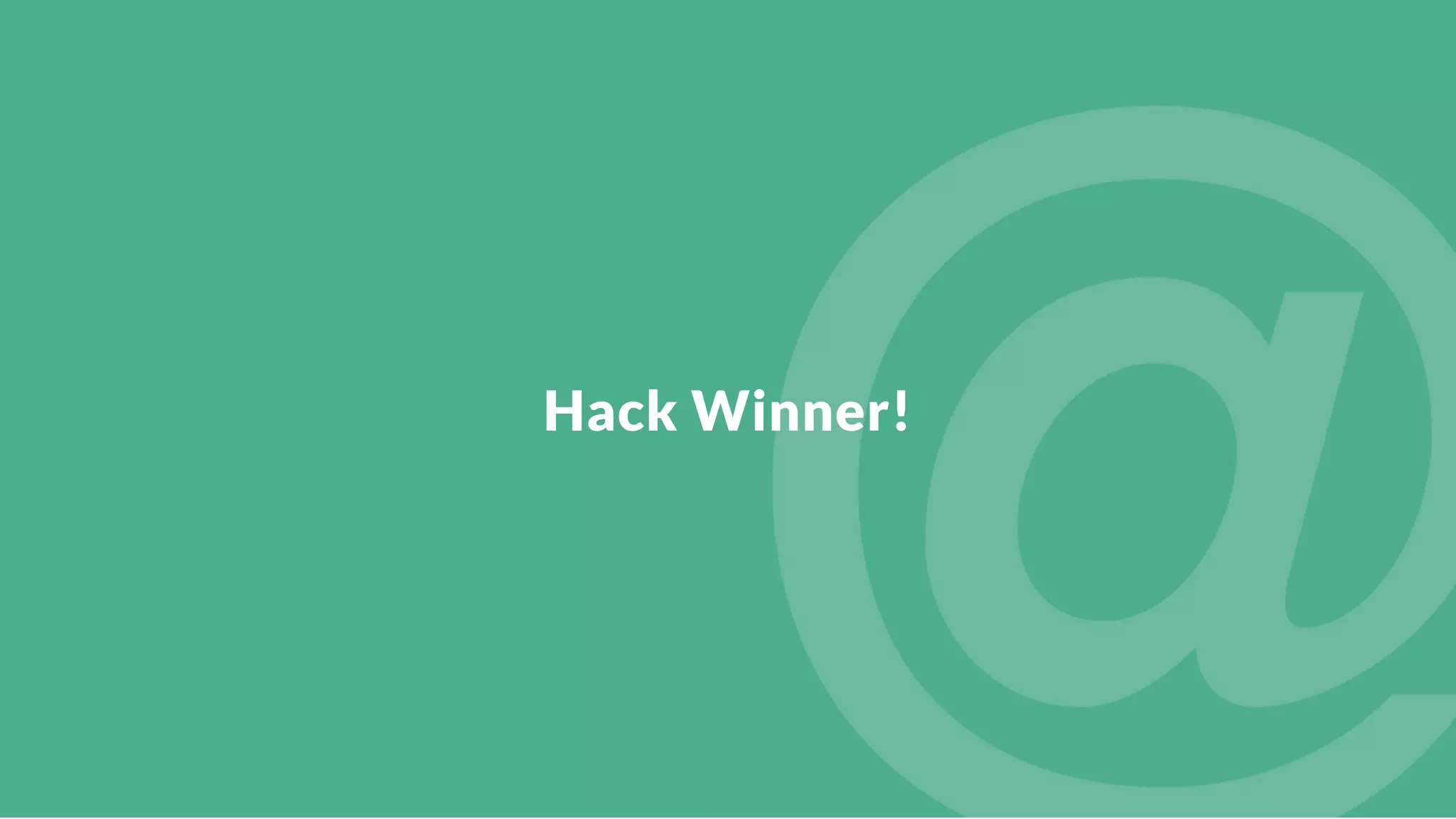 Hack Winner! 