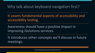 Introduction to Keyboard Navigation and Accessibility | PPTX