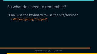 Introduction to Keyboard Navigation and Accessibility | PPTX