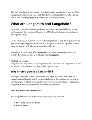 Introducing Langsmith_ Your All-in-One Solution for Debugging, Testing ...