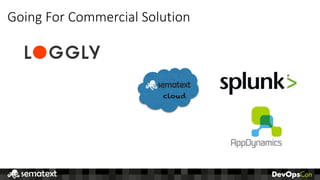 Going	For	Commercial	Solution
cloud
 