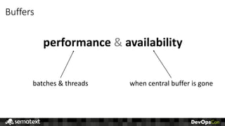 Buffers
performance & availability
batches	&	threads when	central	buffer	is	gone
 