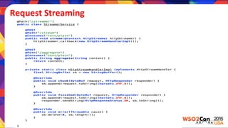 Request	
  Streaming	
  
 