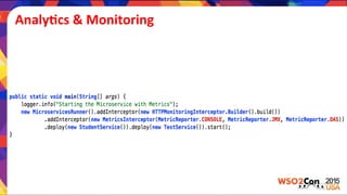 AnalyGcs	
  &	
  Monitoring	
  
 