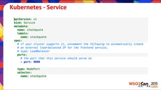 Kubernetes	
  -­‐	
  Service	
  
 