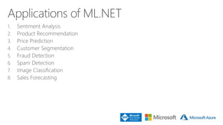 Ml.NET and Azure ML Studio | PPTX
