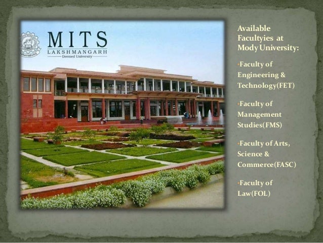 Introducing mody university