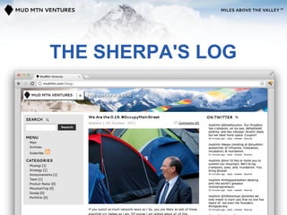 THE SHERPA'S LOG
 