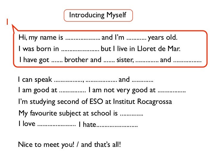 Introducing Myself