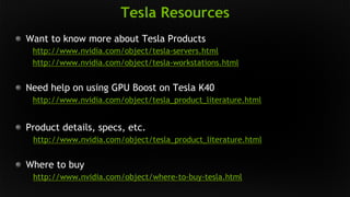 NVIDIA Tesla K40 GPU PPT