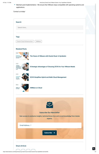 Introducing Oracle Cloud VMware Solution: Key Capabilities & Benefits