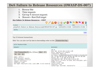 1.   Browse Site
2.   Time requests
3.   Get top X slowest requests
4.   Slowest = Best DoS target
 