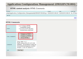 HTML content analysis: HTML Comments
 