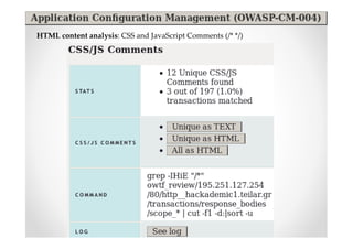 HTML content analysis: CSS and JavaScript Comments (/* */)
 